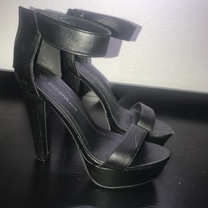 Black High Heels (run big)